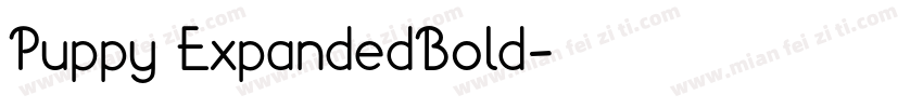 Puppy ExpandedBold字体转换